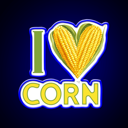 I Love Corn Snack Food Led Neon Sign Rgb Color - Shineneon