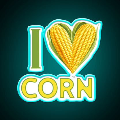 I Love Corn Snack Food Led Neon Sign Rgb Color - Shineneon