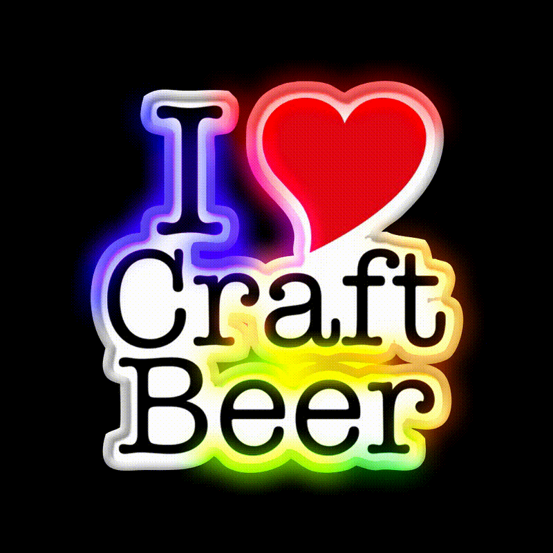I Love Craft Beer Bar Decor Led Neon Sign Rgb Color - LED neon sign close-up detail