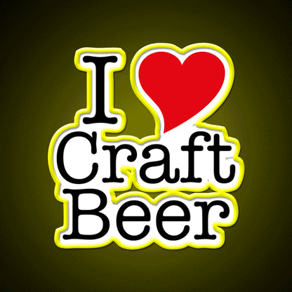 I Love Craft Beer Bar Decor Led Neon Sign Rgb Color - Custom LED neon sign front view