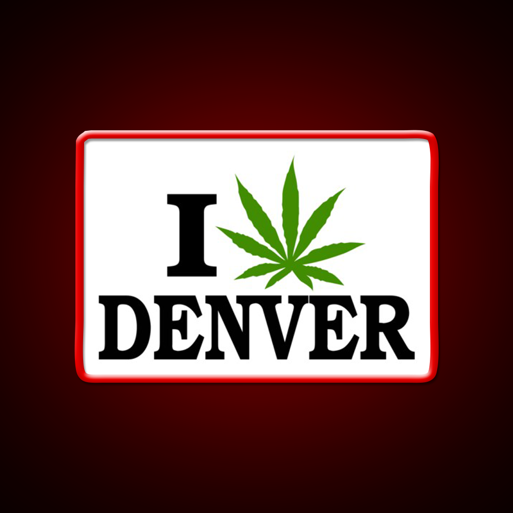 I Love Denver Colorado Hemp Inspired Green Leaf Led Neon Sign Rgb Color - LED neon sign view 10
