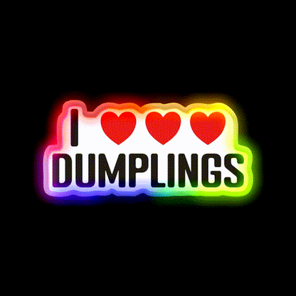 I Love Dumplings Very Much Chinese Asian Food Led Neon Sign Chinese Food Rgb Color