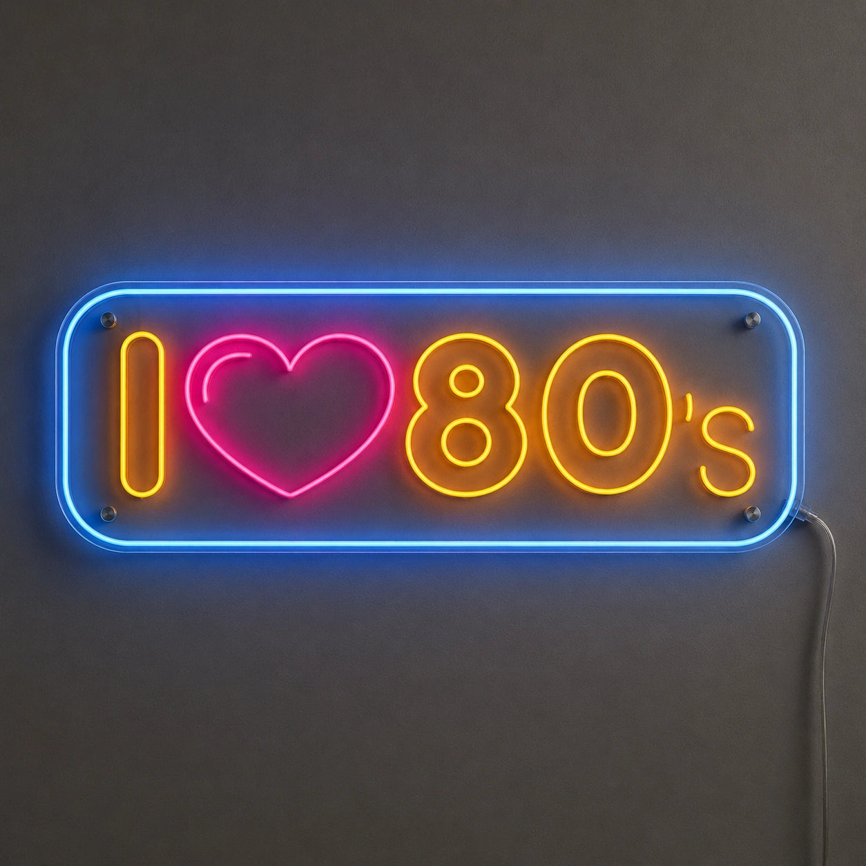 I Love Eighties Neon Sign LED Neon Sign main product image