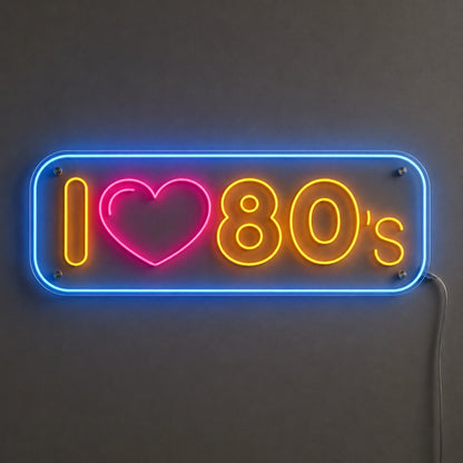 I Love Eighties Neon Sign LED Neon Sign main product image