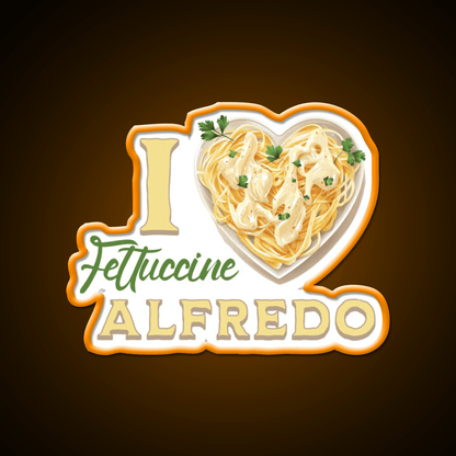 I Love Fettuccine Alfredo Snack Food Led Neon Sign Rgb Color - Shineneon