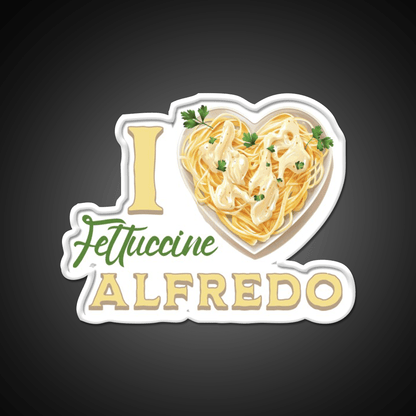 I Love Fettuccine Alfredo Snack Food Led Neon Sign Rgb Color - Shineneon