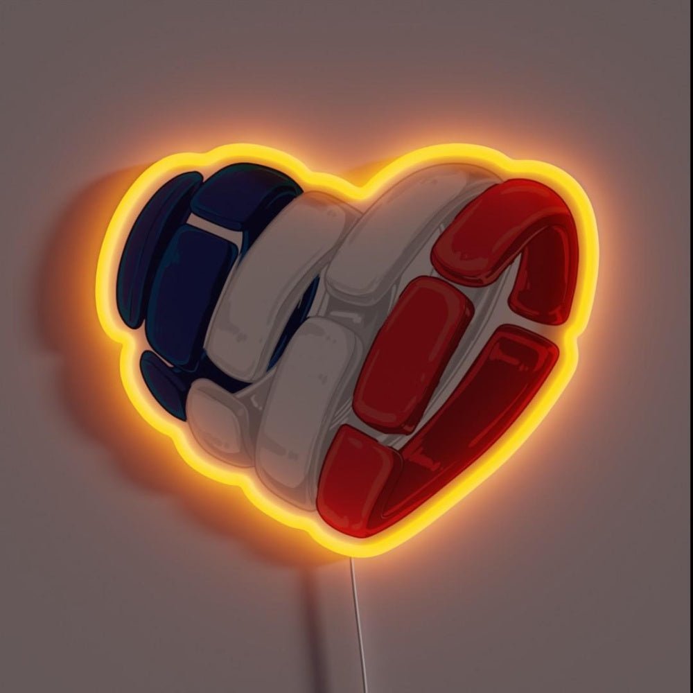 I Love France French Love Rgb Led Neon Sign - Shineneon