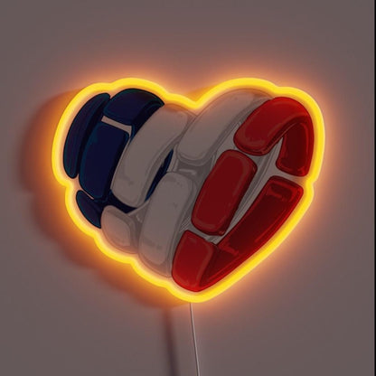 I Love France French Love Rgb Led Neon Sign - Shineneon