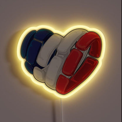 I Love France French Love Rgb Led Neon Sign Bar Wall Decor - Shineneon