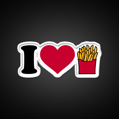 I Love French Fries Fast Food Led Neon Sign For Burger Place Rgb Color