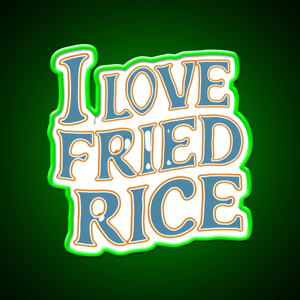 I Love Fried Rice Led Neon Sign Chinese Food Rgb Color - Shineneon