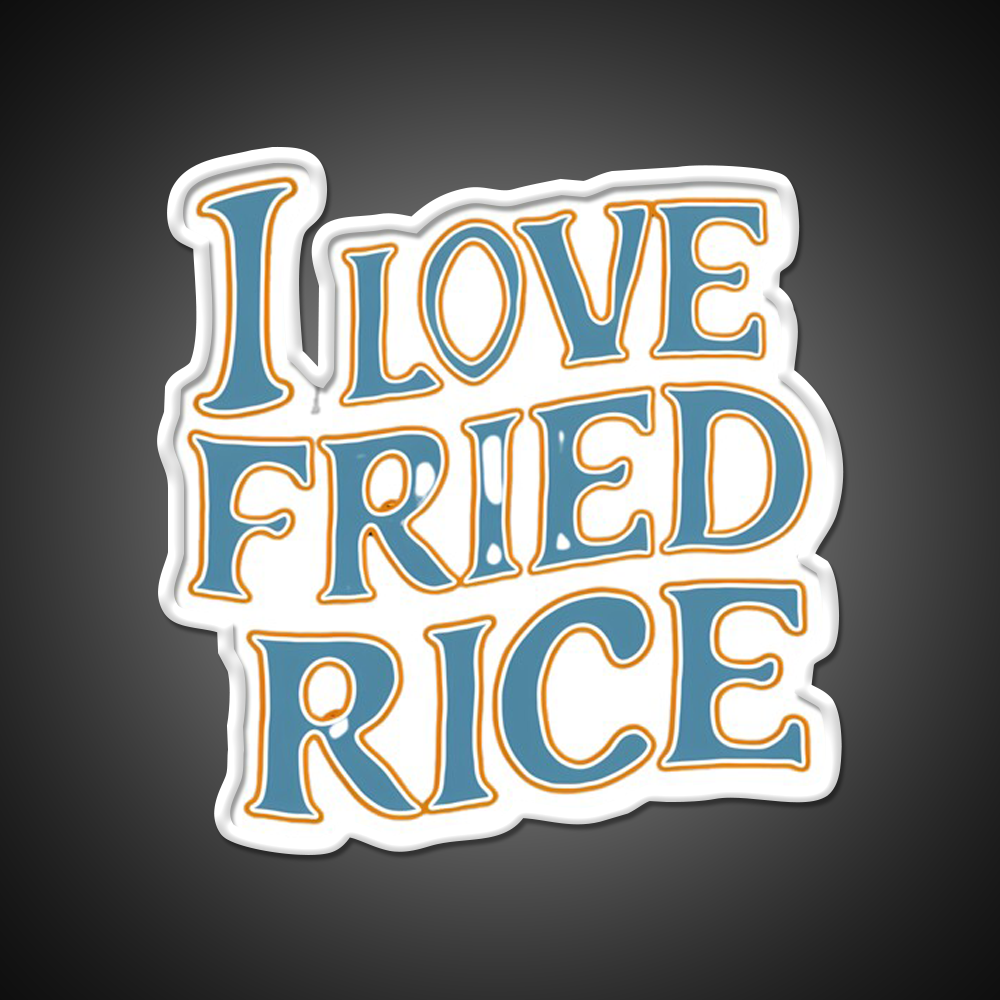 I Love Fried Rice Led Neon Sign Chinese Food Rgb Color