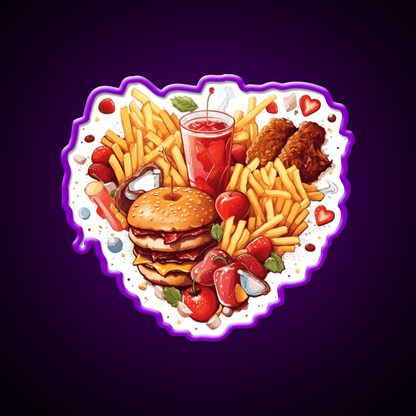 I Love Junk Food Fast Food Led Neon Sign For Burger Place Rgb Color - Shineneon
