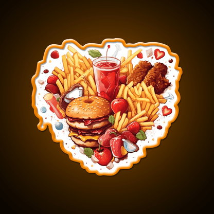 I Love Junk Food Fast Food Led Neon Sign For Burger Place Rgb Color - Shineneon