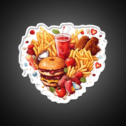 I Love Junk Food Fast Food Led Neon Sign For Burger Place Rgb Color