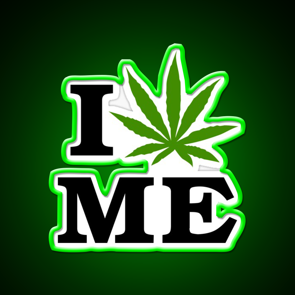 I Love Maine Weed Hemp Inspired Green Leaf Led Neon Sign Rgb Color - LED neon sign view 8