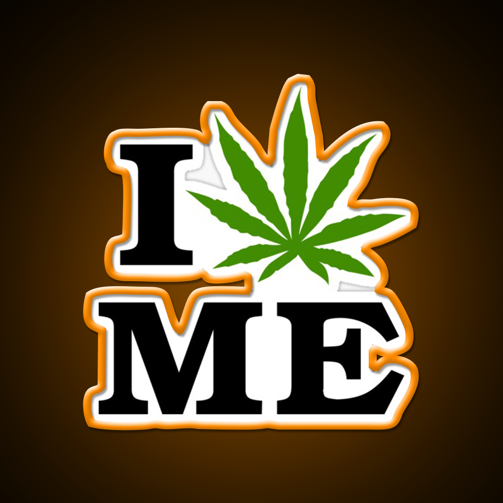 I Love Maine Weed Hemp Inspired Green Leaf Led Neon Sign Rgb Color - LED neon sign view 6