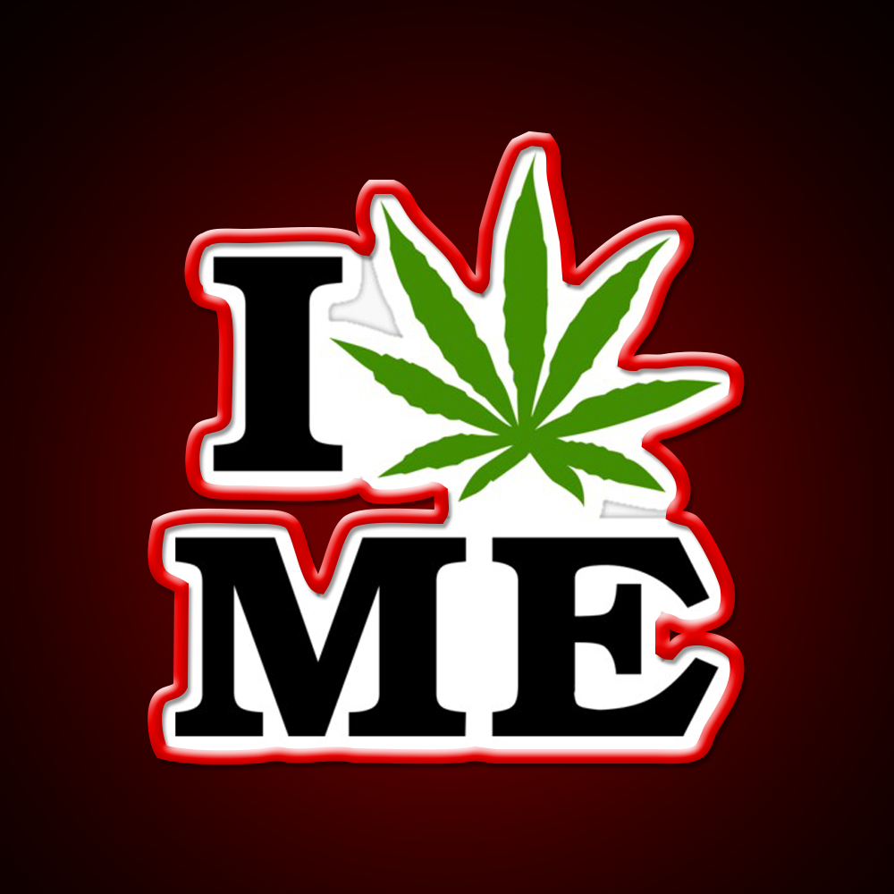 I Love Maine Weed Hemp Inspired Green Leaf Led Neon Sign Rgb Color - LED neon sign view 10