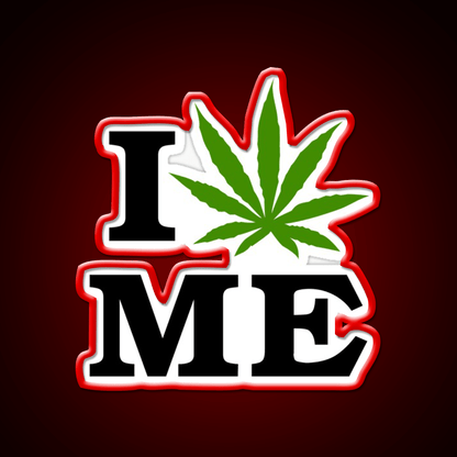 I Love Maine Weed Hemp Inspired Green Leaf Led Neon Sign Rgb Color - Shineneon
