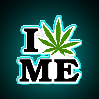 I Love Maine Weed Hemp Inspired Green Leaf Led Neon Sign Rgb Color - Shineneon
