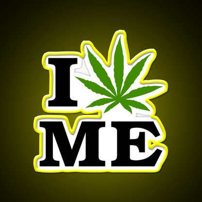 I Love Maine Weed Hemp Inspired Green Leaf Led Neon Sign Rgb Color - LED neon sign view 7