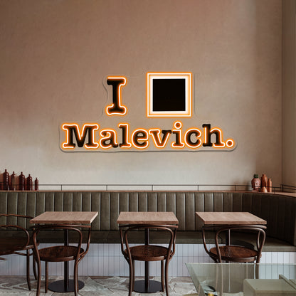 I Love Malevich 2 Wall Artwork Neon Signs