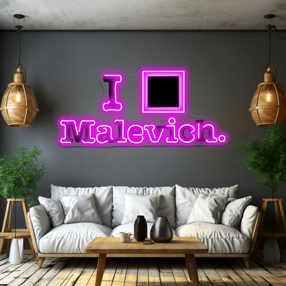 I Love Malevich 2 Wall Artwork Neon Signs