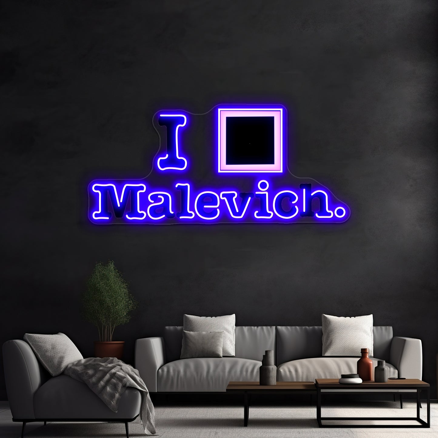 I Love Malevich 2 Wall Artwork Neon Signs