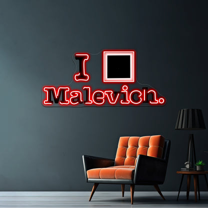 I Love Malevich 2 Wall Artwork Neon Signs