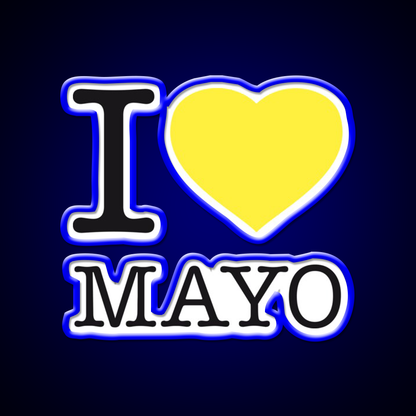 I Love Mayonnaise Fast Food Led Neon Sign For Burger Place Rgb Color