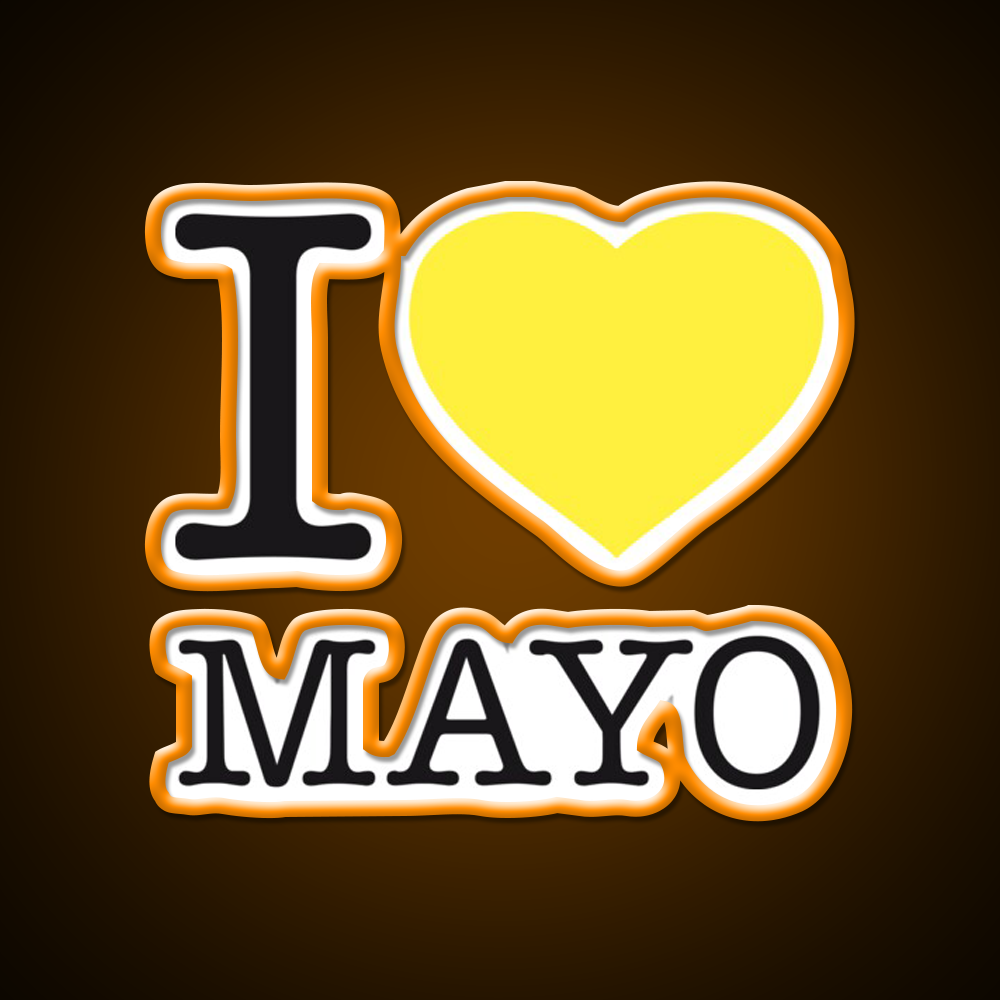 I Love Mayonnaise Fast Food Led Neon Sign For Burger Place Rgb Color