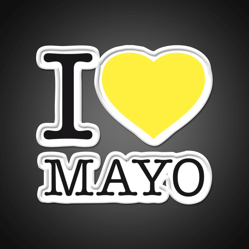 I Love Mayonnaise Fast Food Led Neon Sign For Burger Place Rgb Color - Shineneon