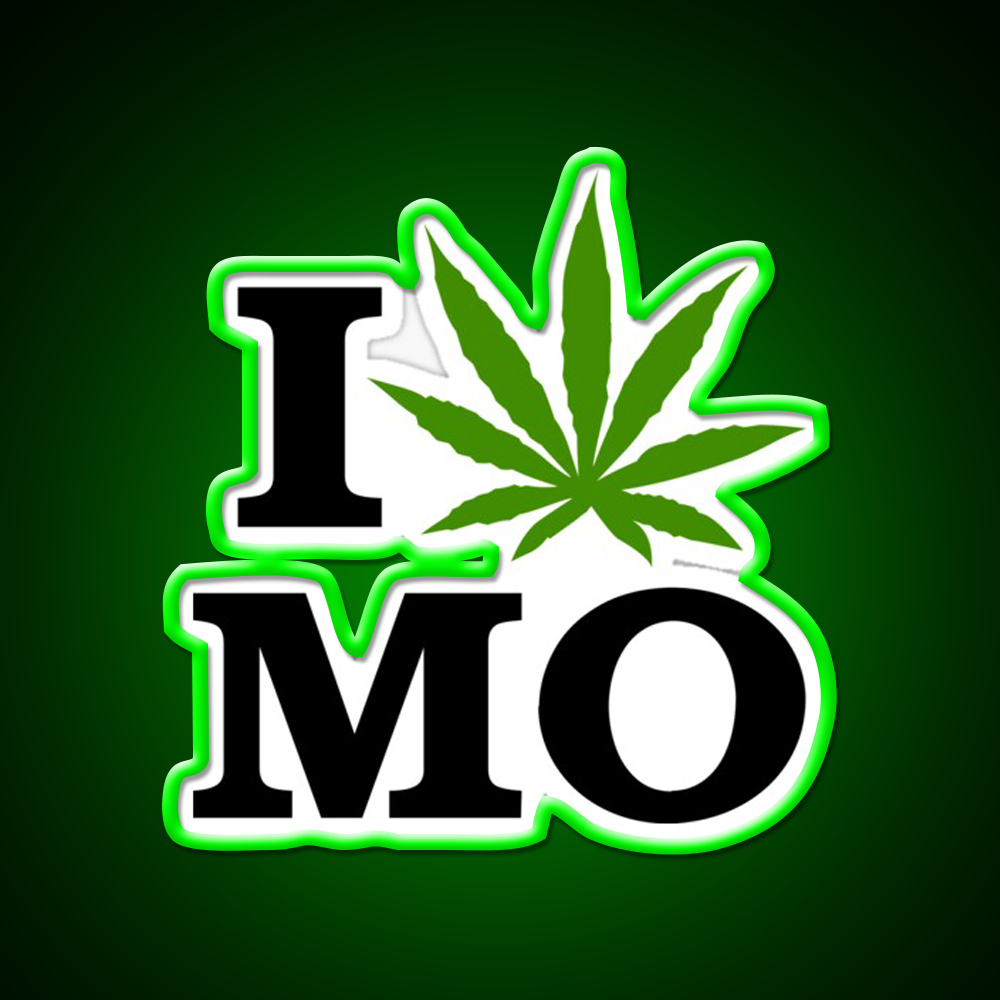 I Love Missouri Weed Hemp Inspired Green Leaf Led Neon Sign Rgb Color - LED neon sign view 8