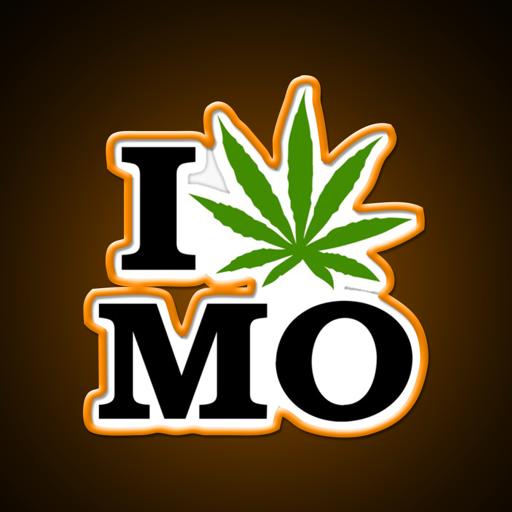 I Love Missouri Weed Hemp Inspired Green Leaf Led Neon Sign Rgb Color - LED neon sign view 6