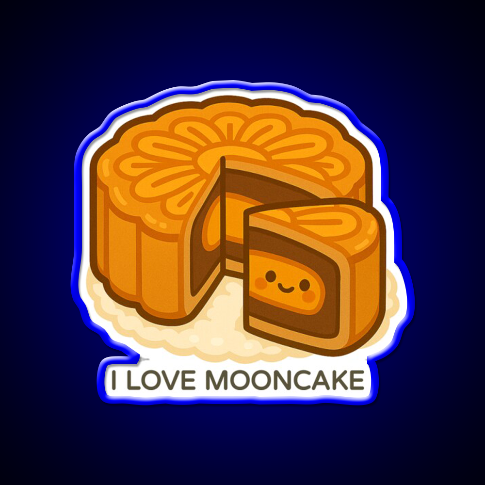 I Love Mooncake Mid Autumn Festival Lunar Led Neon Sign Chinese Food Rgb Color
