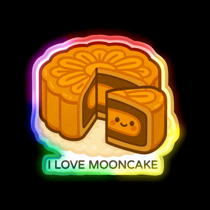 I Love Mooncake Mid Autumn Festival Lunar Led Neon Sign Chinese Food Rgb Color