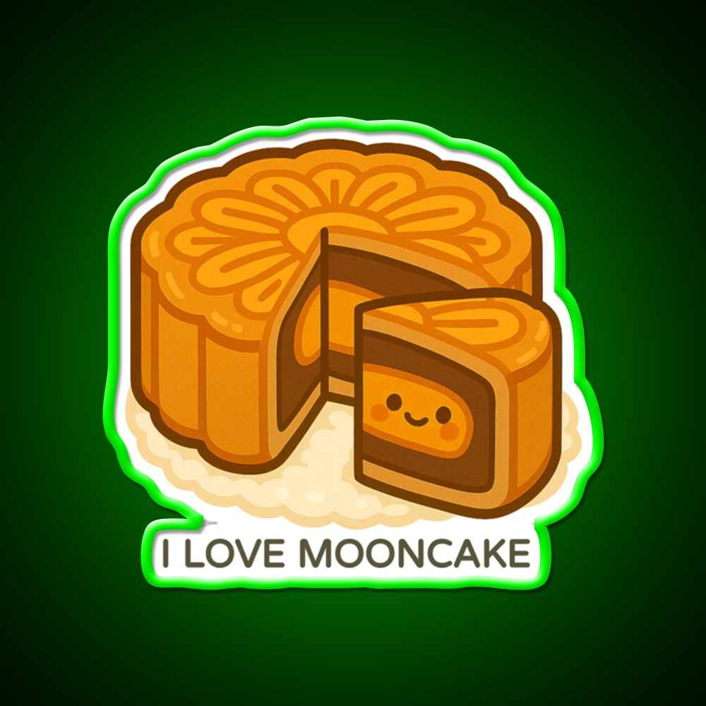 I Love Mooncake Mid Autumn Festival Lunar Led Neon Sign Chinese Food Rgb Color