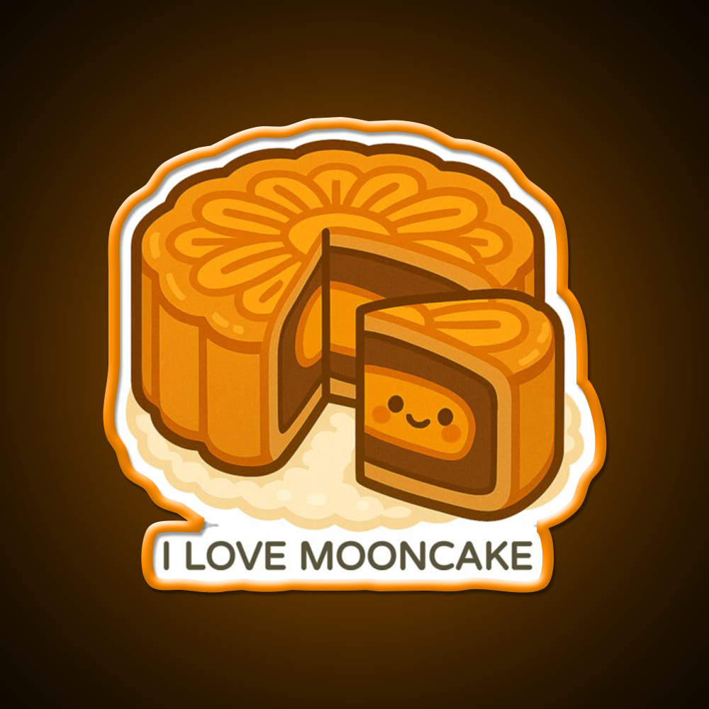 I Love Mooncake Mid Autumn Festival Lunar Led Neon Sign Chinese Food Rgb Color