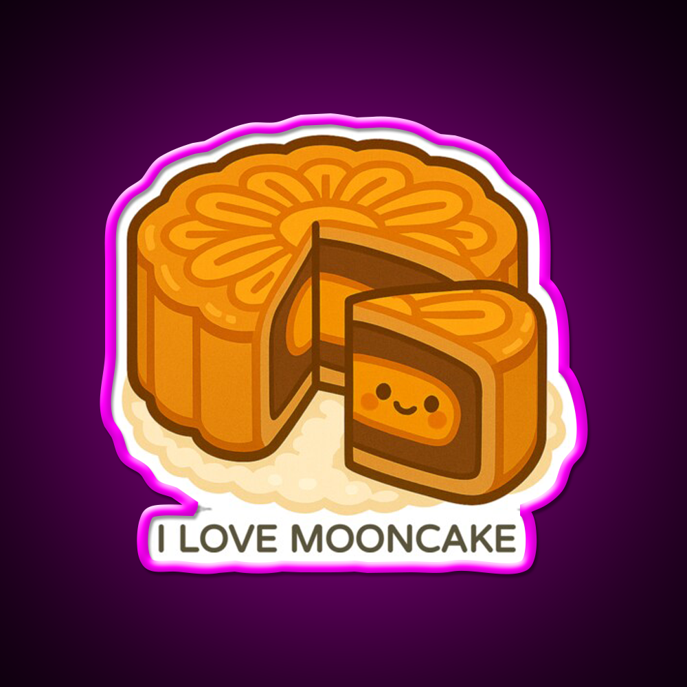 I Love Mooncake Mid Autumn Festival Lunar Led Neon Sign Chinese Food Rgb Color