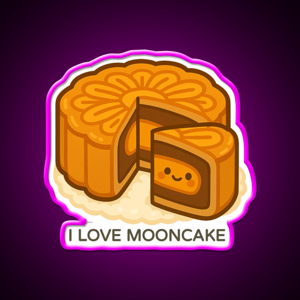 I Love Mooncake Mid Autumn Festival Lunar Led Neon Sign Chinese Food Rgb Color - Shineneon