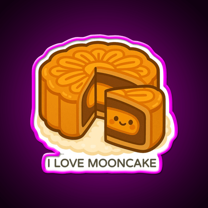 I Love Mooncake Mid Autumn Festival Lunar Led Neon Sign Chinese Food Rgb Color - Shineneon