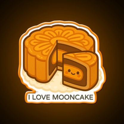 I Love Mooncake Mid Autumn Festival Lunar Led Neon Sign Chinese Food Rgb Color - Shineneon
