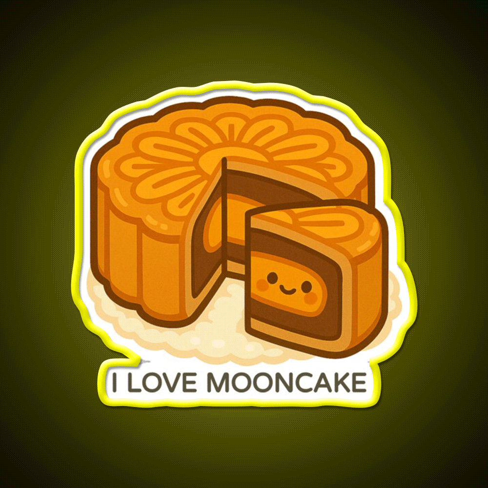 I Love Mooncake Mid Autumn Festival Lunar Led Neon Sign Chinese Food Rgb Color