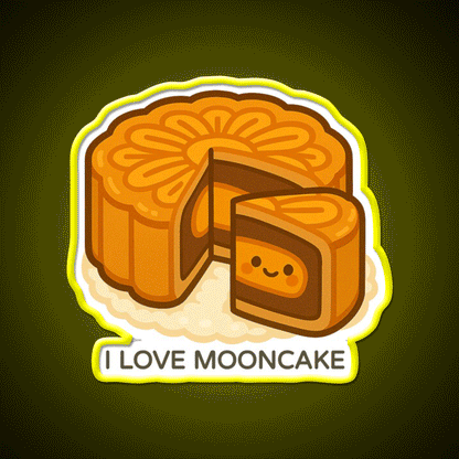 I Love Mooncake Mid Autumn Festival Lunar Led Neon Sign Chinese Food Rgb Color