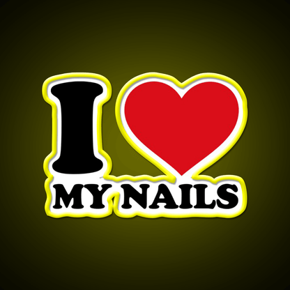 I Love My Nail Salon Led Neon Sign Rgb Color - Shineneon