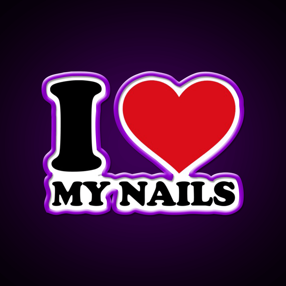 I Love My Nail Salon Led Neon Sign Rgb Color - Shineneon
