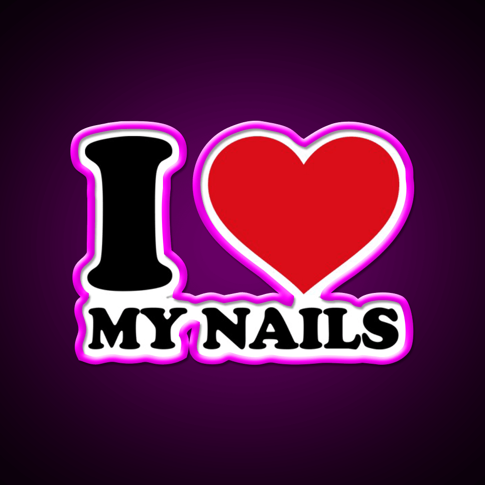 I Love My Nail Salon Led Neon Sign Rgb Color - Shineneon