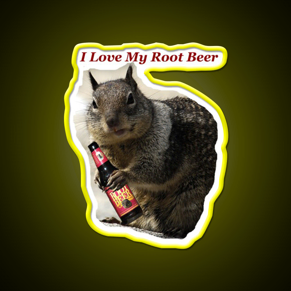 I Love My Root Beer Bar Decor Led Neon Sign Rgb Color - Custom LED neon sign front view
