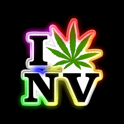 I Love Nevada Weed Hemp Inspired Green Leaf Led Neon Sign Rgb Color - LED neon sign close-up detail