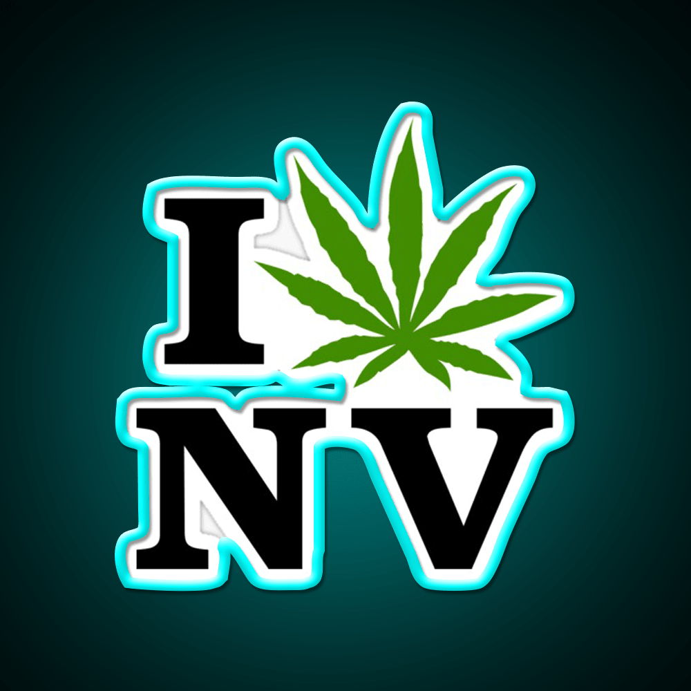 I Love Nevada Weed Hemp Inspired Green Leaf Led Neon Sign Rgb Color - Shineneon